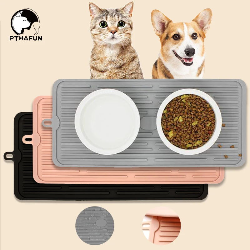 

Pet Non-Slip Placemat For Food Mat Dog and Cat Feeding Mat Animal Placemat Prevent Food and Water Overflow and Easy to Clean