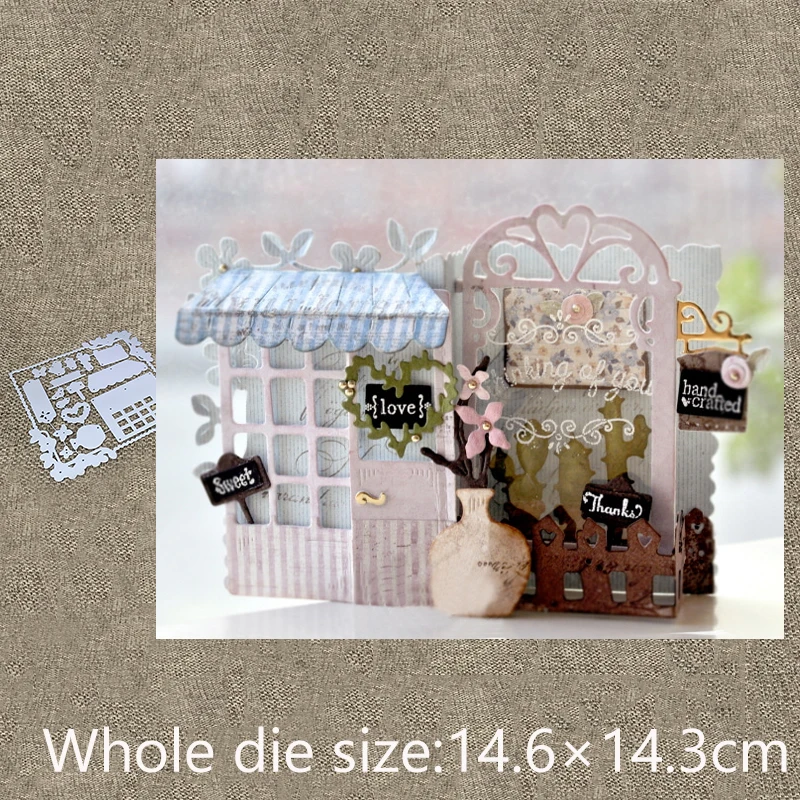 Новый дизайн ремесленный Металл высечки забор окна украшения Скрапбукинг альбом