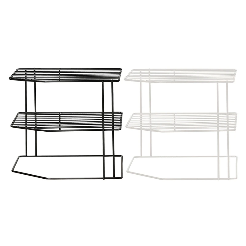 

HOT-1Pcs Tier Cabinet Corner Shelf Multipurpose Organization Rack for Cups Dishes Cupboard Pantry Kitchen Organizer