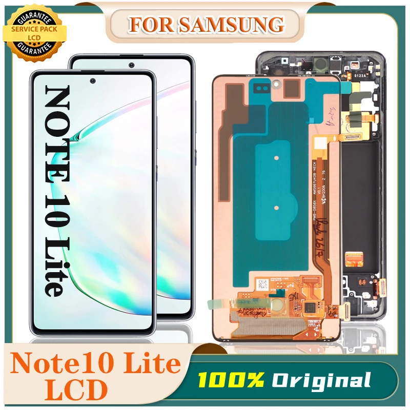 Оригинальный Super AMOLED для Samsung Galaxy Note 10 lite Lcd N770F с рамкой дисплей сенсорный экран