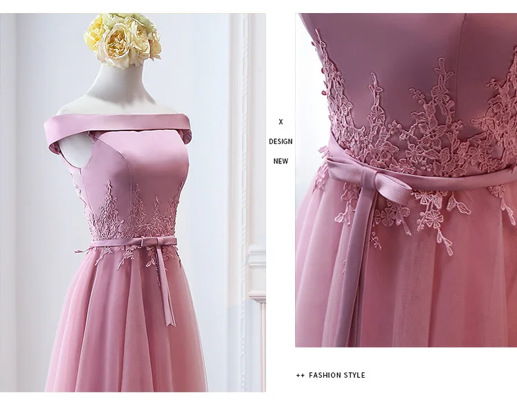 MNZ-9858Z# платье подружки невесты новые зимние рождественские платья средней длины с длинными рукавами г. Бледно-лиловый на шнуровке для девочек