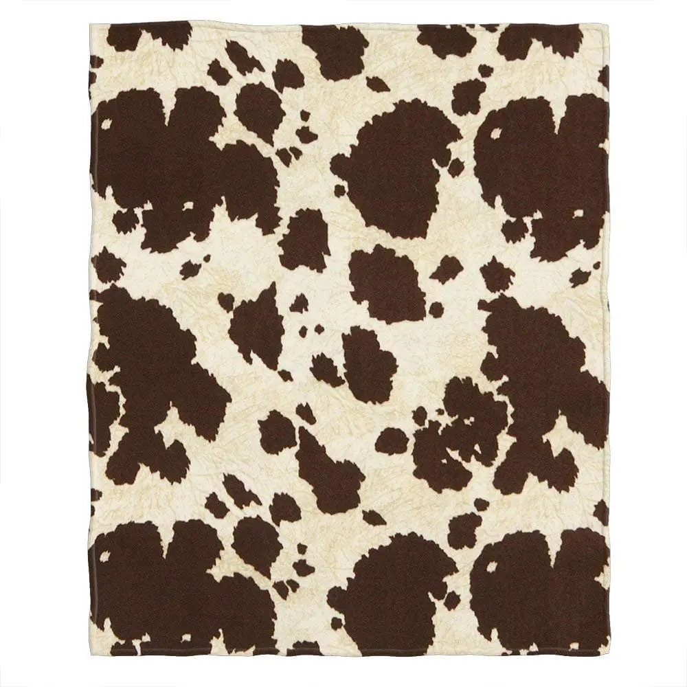 

Moslion Soft Cozy Throw Blanket Vintage Big Cow Bull Fur Animal Fuzzy Couch/Bed Blanket for Adult/Youth Polyester