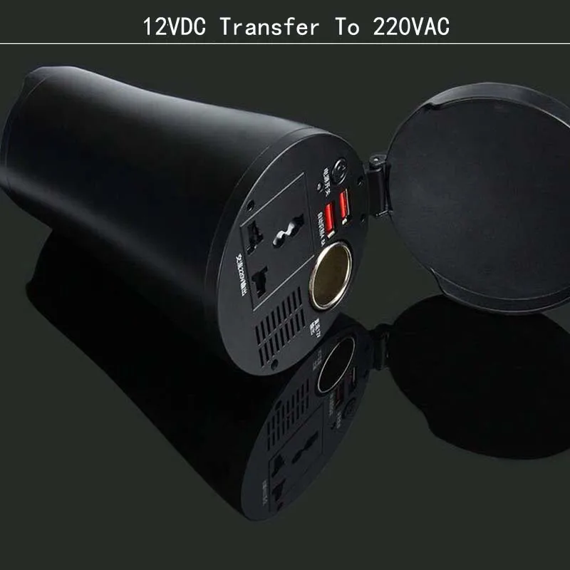 Тип чашки с двумя портами USB 2.1A/150 Вт автомобильный инвертор 12V постоянного тока до