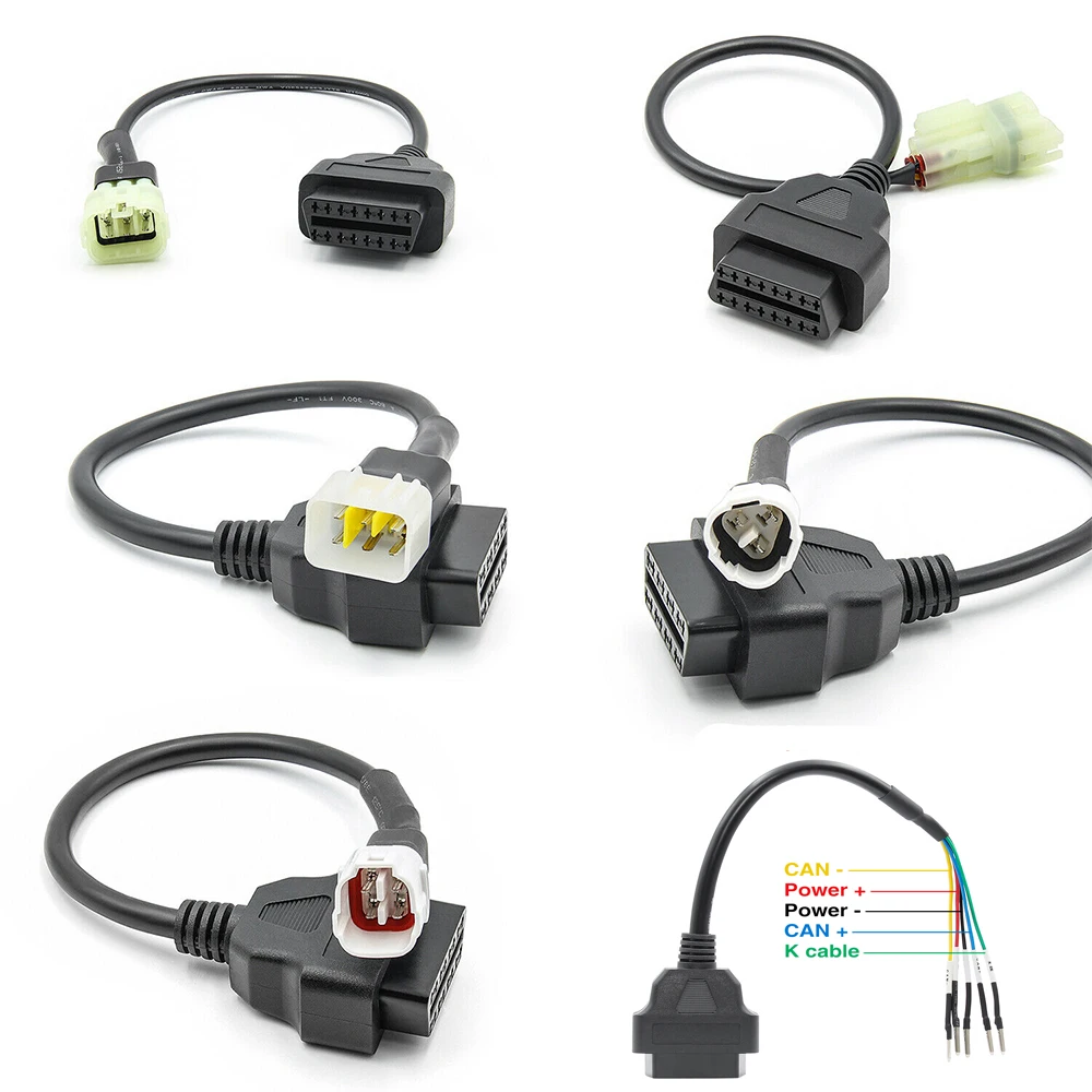 Разъем OBD2 для мотоцикла коннектор OBD разъема YAMAHA 3pin 4pin 6pin HONDA/KTM/SUZUKI/DUCADI/KAWASAKI Moto