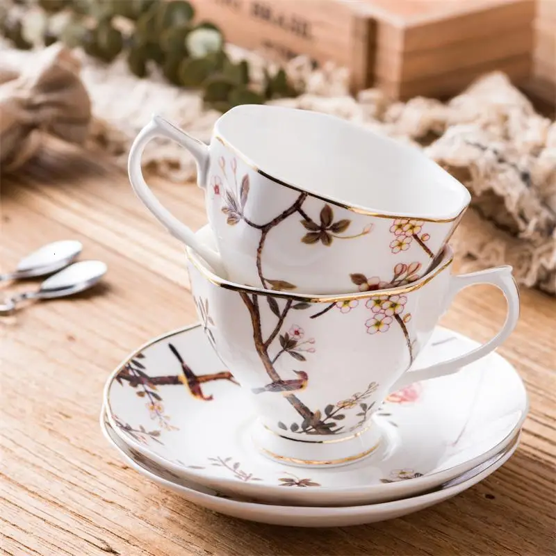 Оригинальная керамическая кофейная чашка блюдца костюм английский стиль