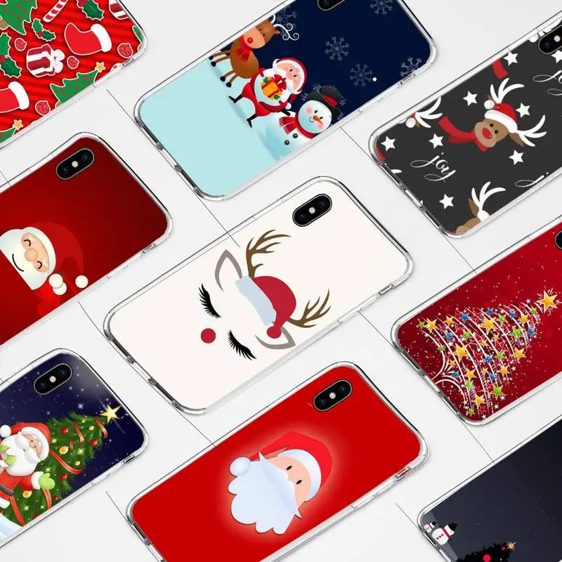 

Cartoon Doll Merry Christmas Phone Case for iphone 6s 7 8plus xr xs max 11 12 pro max mini clear cover