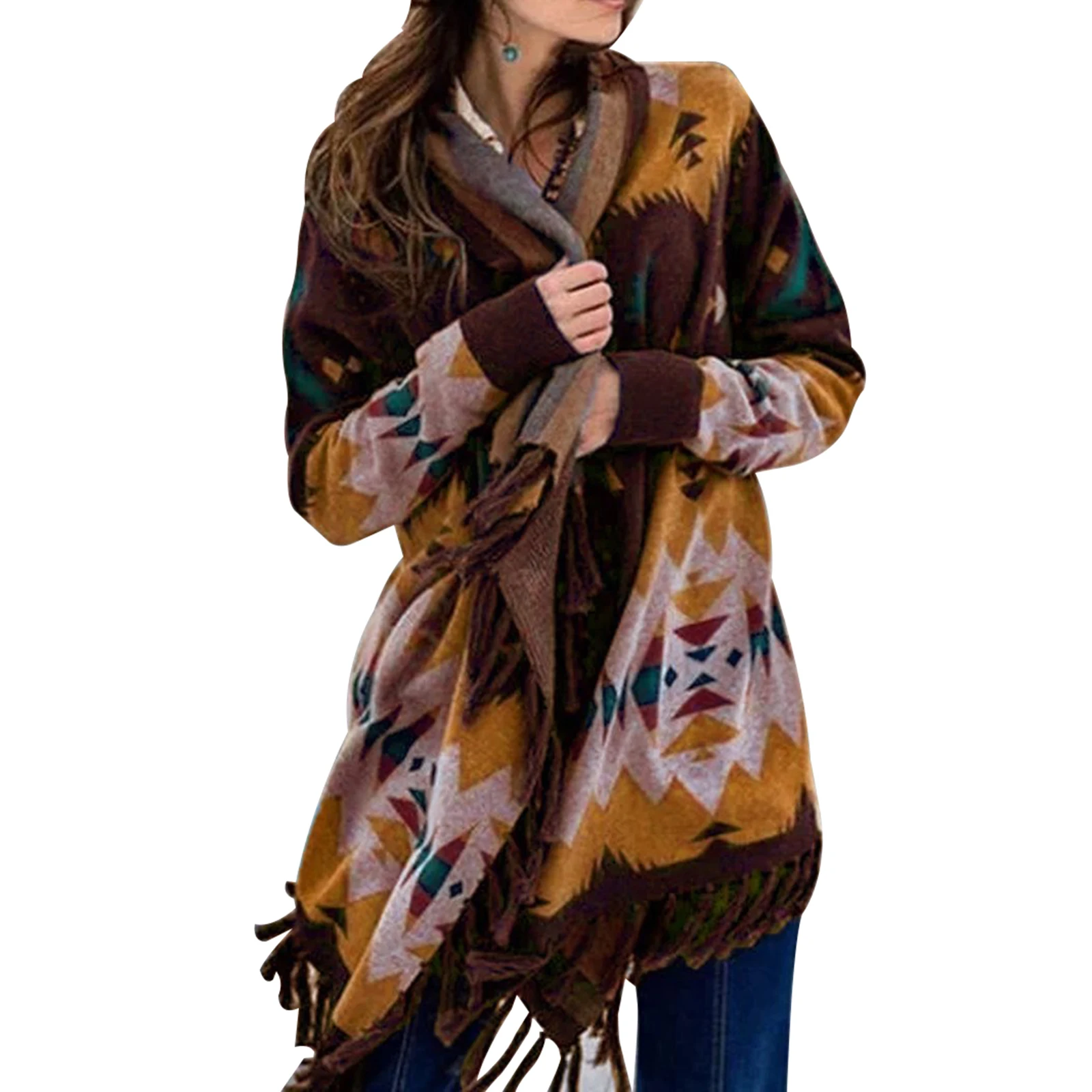 

VS&LLWQ 2020 Autumn Winter New Women Scarf Designer Long Bohemian Ethnic Soft Warm Print Scarf Tassels Wrap Shawl Stole Foulard