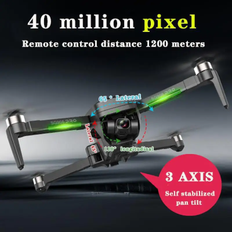 Дрон Sg906pro 2 с тремя осями бесщеточный Квадрокоптер ПНН и Gps 4k Hd для