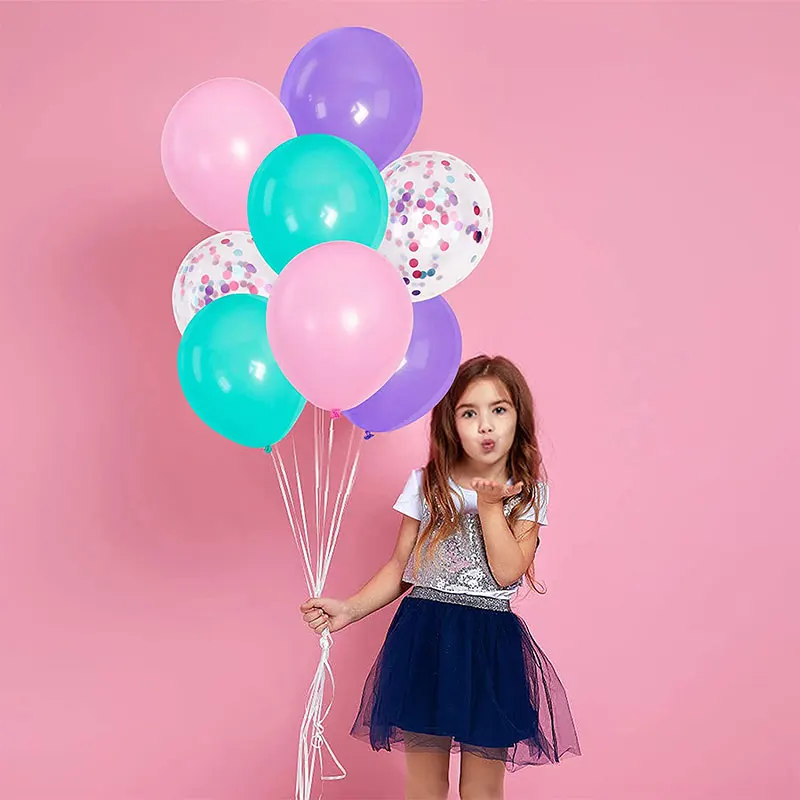 Juego de Globos de colores con tema de unicornio para ni&ntilde;a, fiesta de cumplea&ntilde;os, Baby Shower, decoraci&oacute;n de boda, juguete, Globos de helio de aire-0