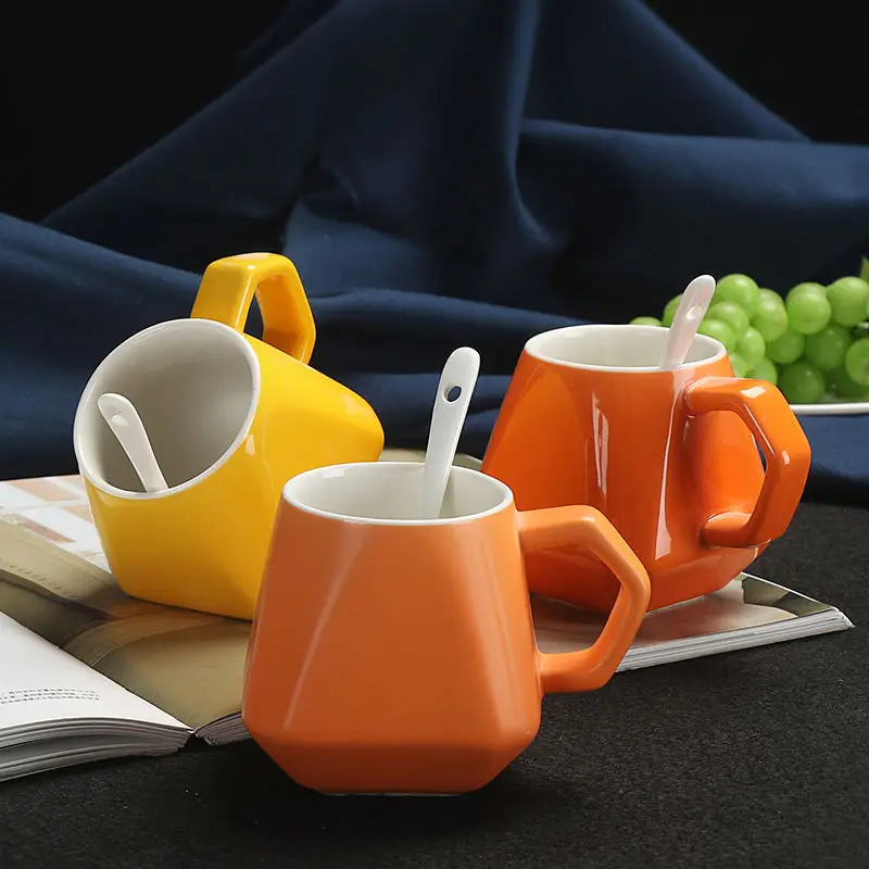 Керамическая чашка Mark для завтрака молока большая емкость рекламная логотип на