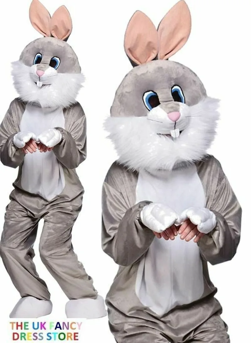 Костюм-талисман для взрослых с забавным Кроликом нарядное платье животными