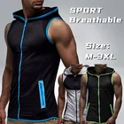 Толстовка мужская без рукавов, Приталенный свитшот, кардиган на молнии, спортивная одежда, модный Удобный спортивный костюм, лето