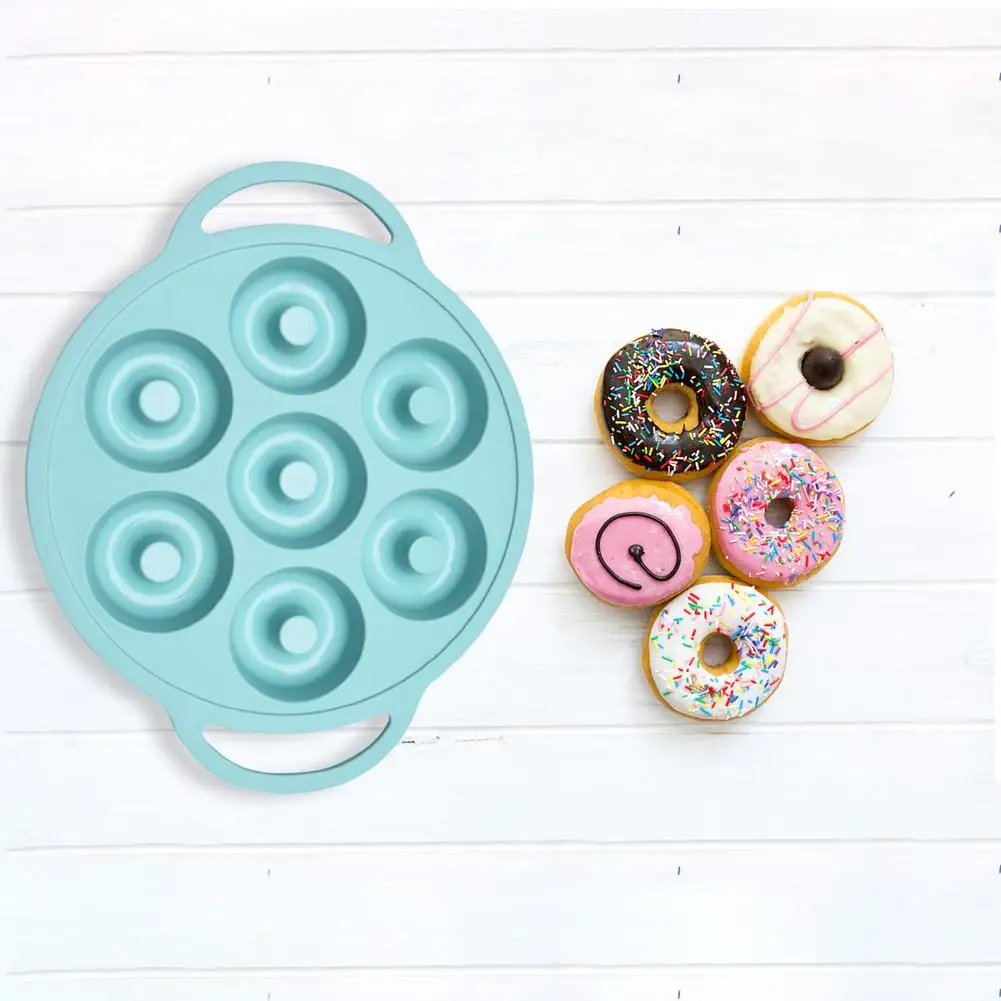 

Doughnut Cake Mould Biscuit Chocolate Dessert High Temperature Resistant Steel Silicone Mould DIY Home Family Baking Tool
