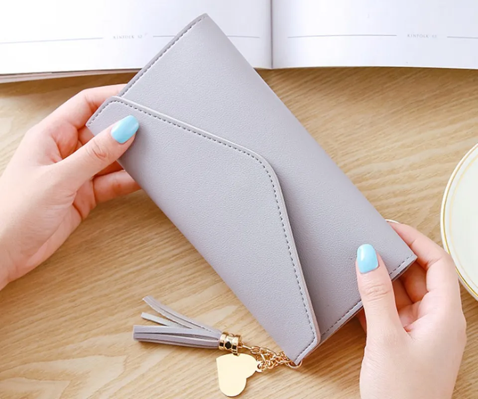 

Women Wallets Phone Clutch Bag Purses Long Wallets For Girl Ladies Money Coin Pocket Card Holder Tassel Wallets 2021 New
