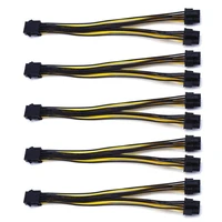 5 pack pci e 8pin to 2x 8 pin 62 power splitter cable for pcie pci express image card y splitter extension cable