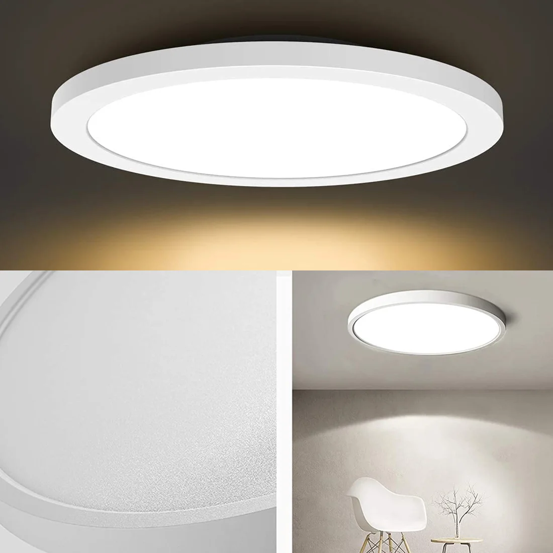 Ultra Slim LED Ceiling Light Modern Panel 6/9/13/18/24W 85-265V Bedroom Kitchen Surface Mount Recessed | Лампы и освещение