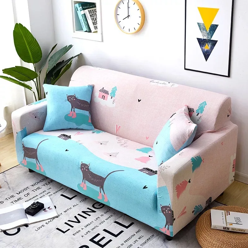 

Cartoon Sofa Covers 3 Seaters Overlay Protector Elastic Spandex Polyester Slipcover for Living Room Couch Chair Cover Home Decor