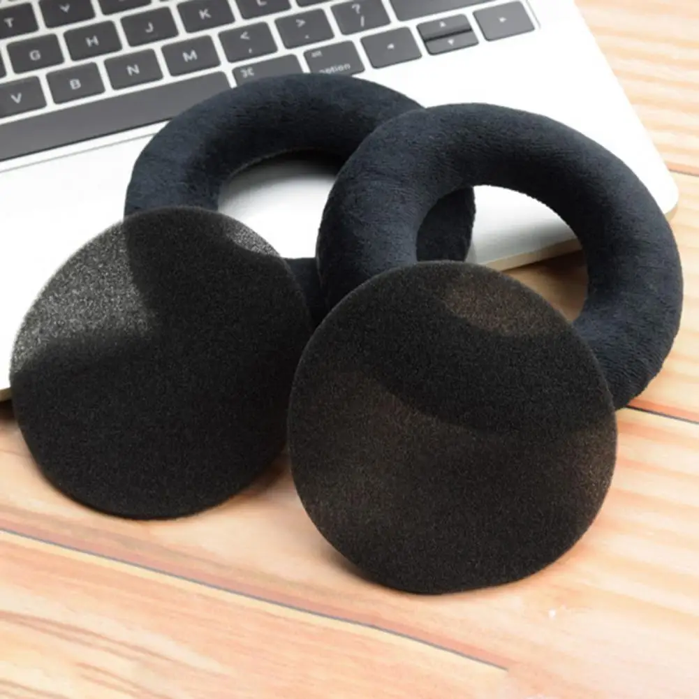 

1 Pair Elastic Flannel Ear Pads Protective Earcaps Headphone Headset Replacement Earmuffs