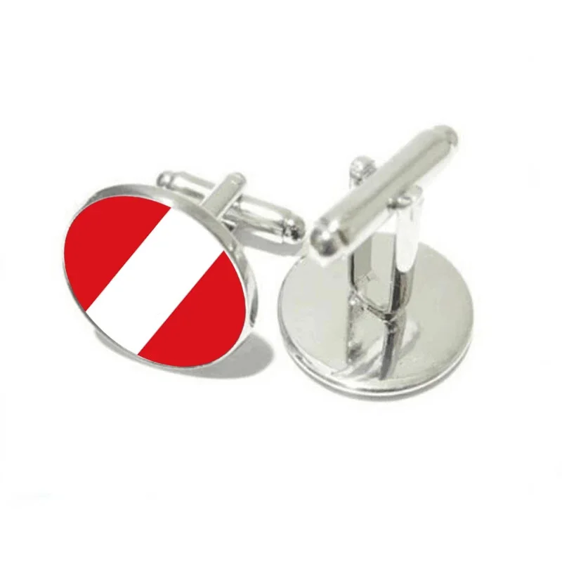 Запонки мужские винтажные со стеклянной подставкой классические украшения для