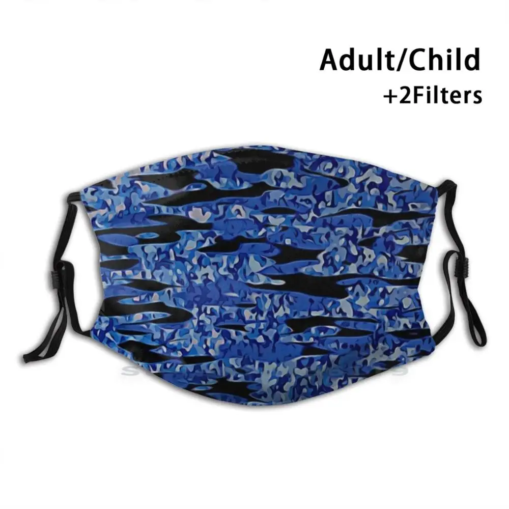 

Abstract Urban Camo In Blue. Print Reusable Pm2.5 Filter DIY Mouth Mask Kids Camo Camouflage Cr6Zym1Nd Abstract Blue Camo Urban