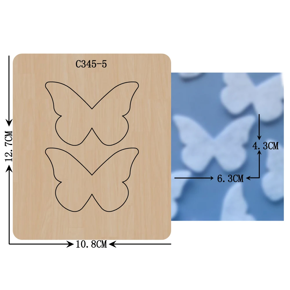 Новые деревянные штампы в виде бабочек для скрапбукинга режущие обычных