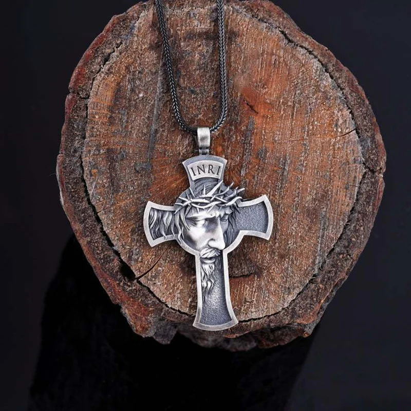 Классическая Корона из шипов ожерелье с крестом Иисуса модное ювелирное изделие