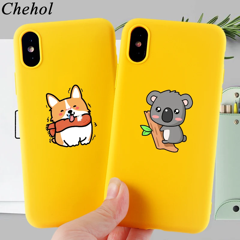 Чехол для телефона с изображением собаки из мультфильма IPhone 11 Pro 8 7 6s Plus X XS MAX XR Corgi
