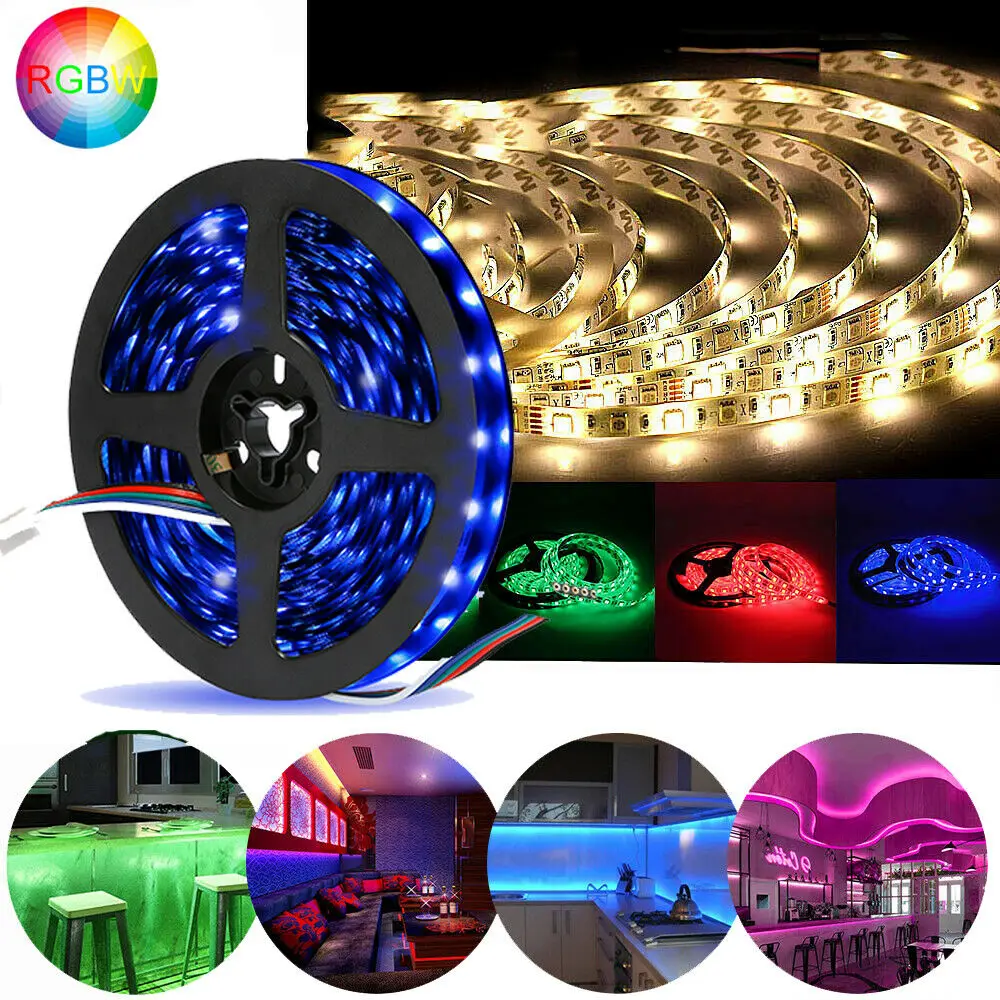 DC 5В/RGBW/RGB + WW: Светодиодная лента RGB белый Wifi смарт-приложение Alexa Google IP20/IP65 гибкие