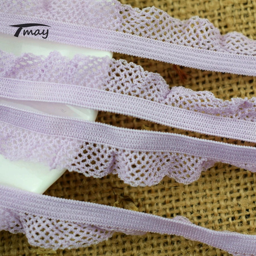 Мягкие эластичные ленты на ощупь #1611 лиловые для отделки нижнего белья