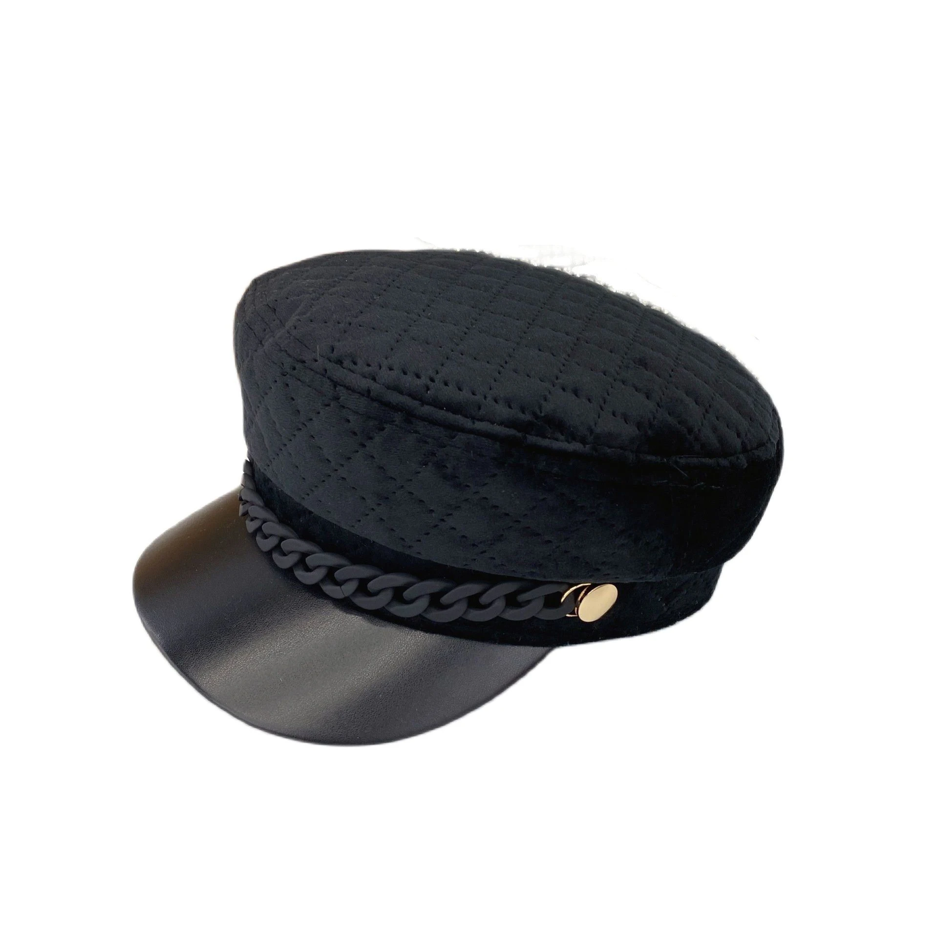 

Chain Navy Hat Spring and Autumn New Hat Korean Version of Wild Fashion Retro Cap