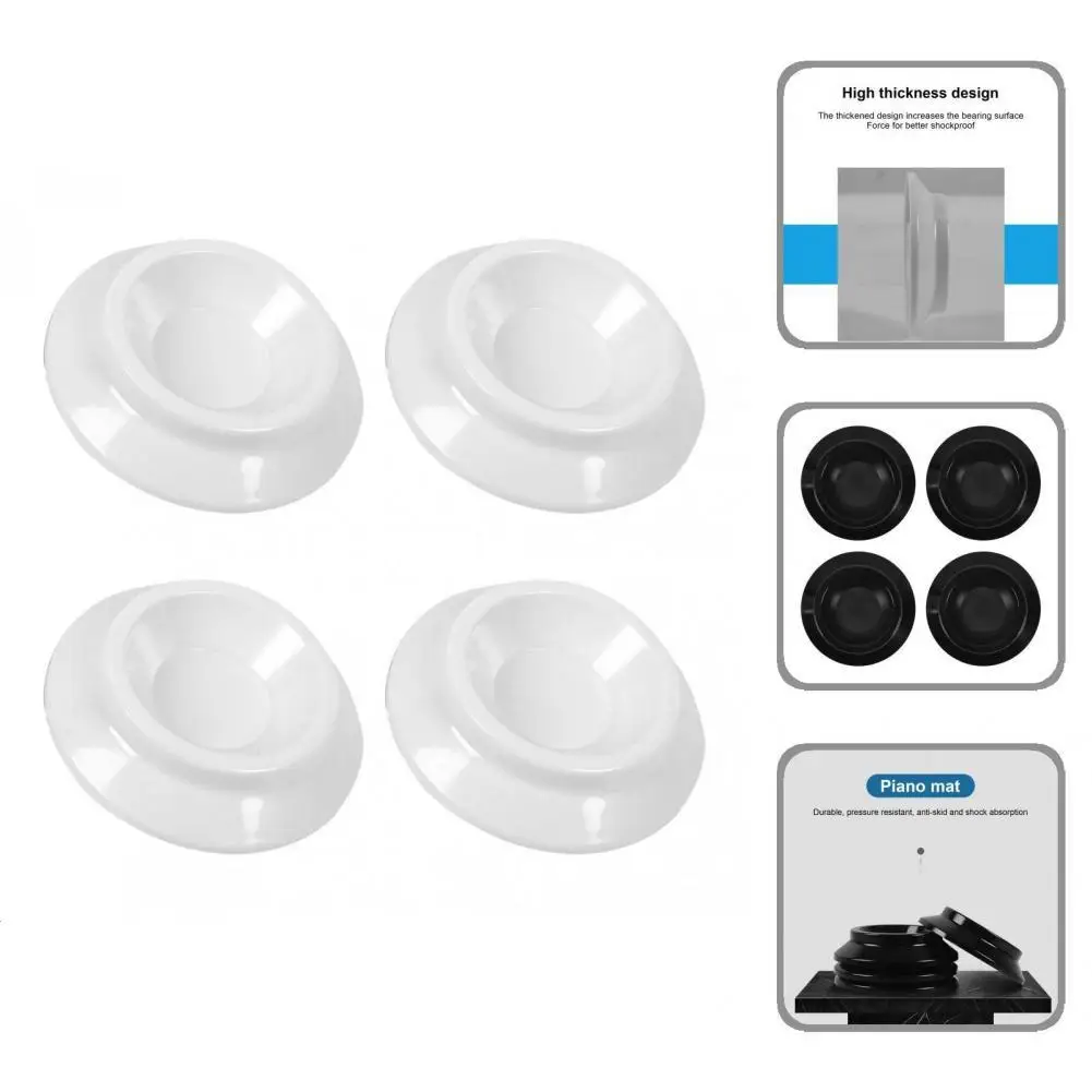 

Thick 4Pcs/Set Decorative Piano Feet Mat Musical Instrument Parts Mini Piano Caster Pad Anti-Slip for Musician