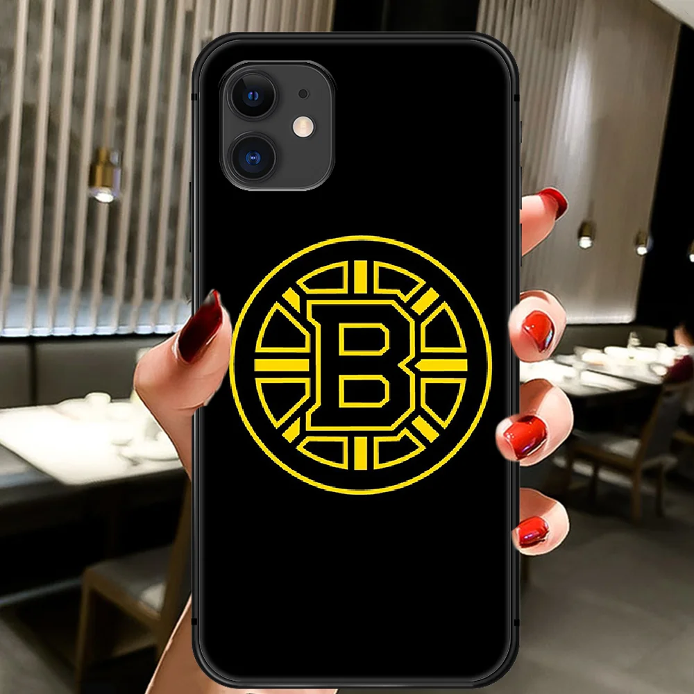 

Boston Bear Hockey ice team Phone Case Cover Hull For IPhone 5 5s se 2 6 6s 7 8 12 Mini Plus X XS XR 11 PRO MAX black Etui