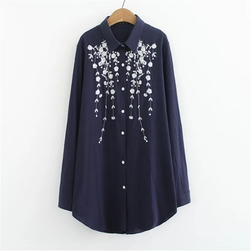 HXYZ новая весенняя белая рубашка Блузки 2021 больших размеров женские с длинным
