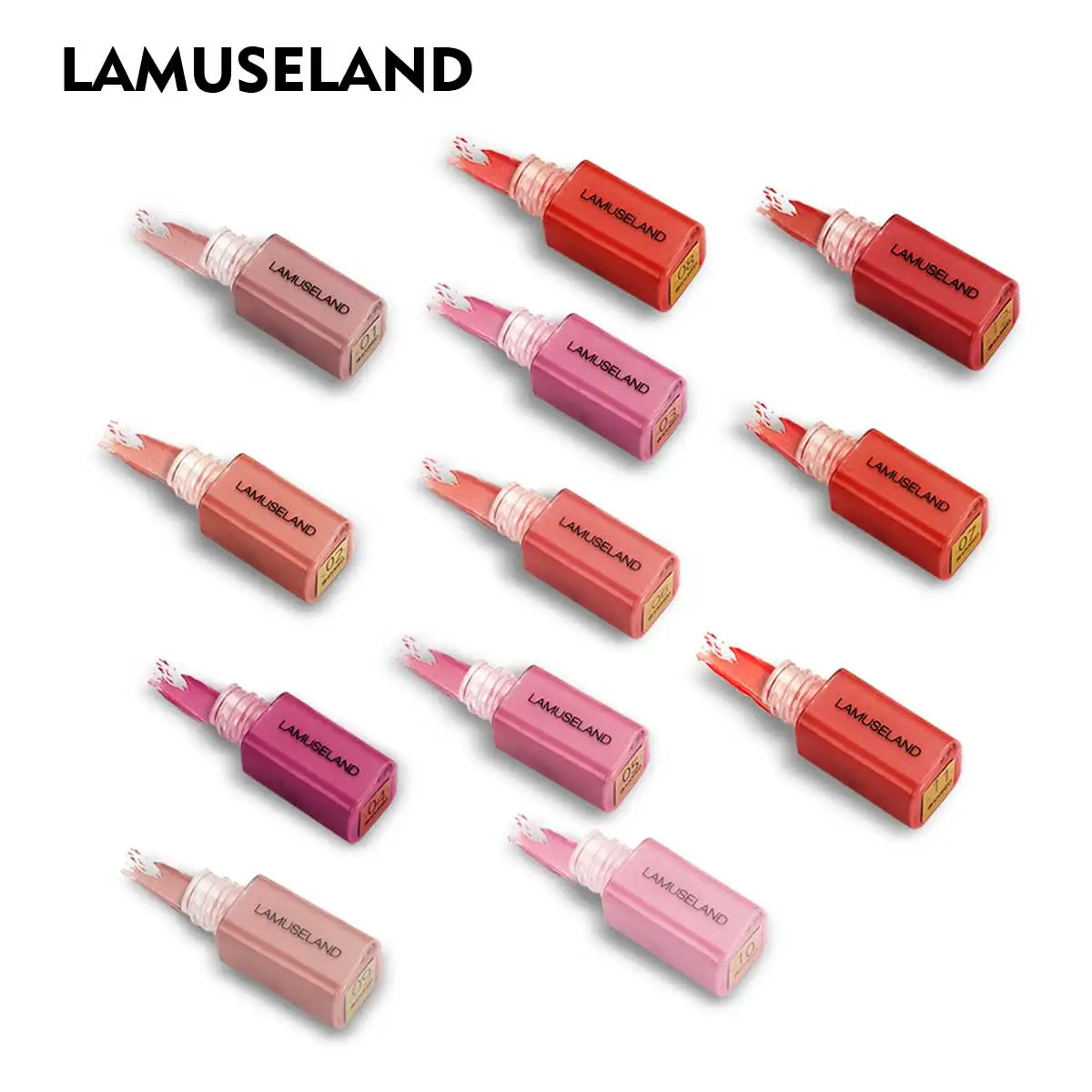 Набор для макияжа LAMUSELAND 12 шт./компл. блеск губ и Бриллиантовая Ручка # LAS402| |