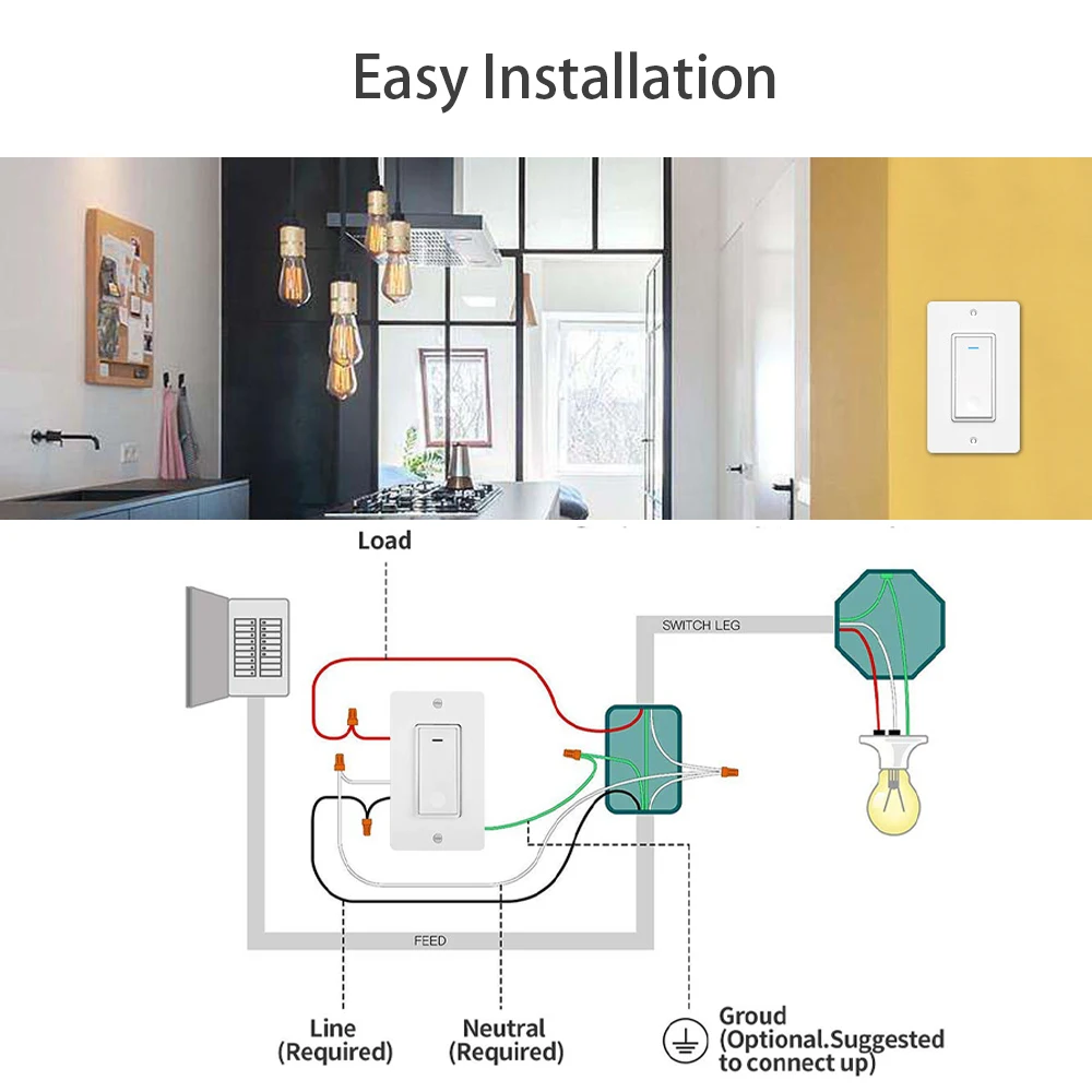 Умный Wi Fi переключатель настенный с поддержкой ЕС и США|Модули для умного дома| |