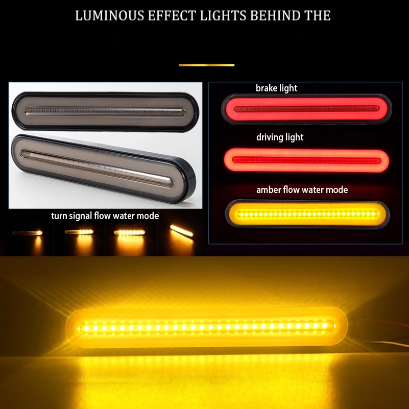 

2 предмета в комплекте 12-24V 100LED водонепроницаемый фонарь светильник грузовик с прицепом стояночный тормоз хвост светильник желтый + красный ...