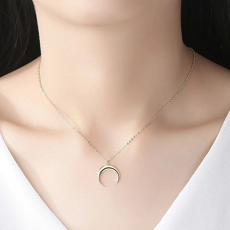 Подлинное Стерлинговое Серебро 925 пробы позолоченное ожерелье с кулоном в виде