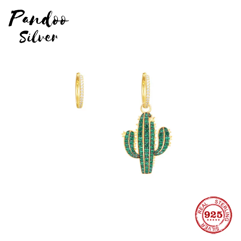 Pandoo модные очаровательные оригинальные серьги из стерлингового серебра 1:1 копия