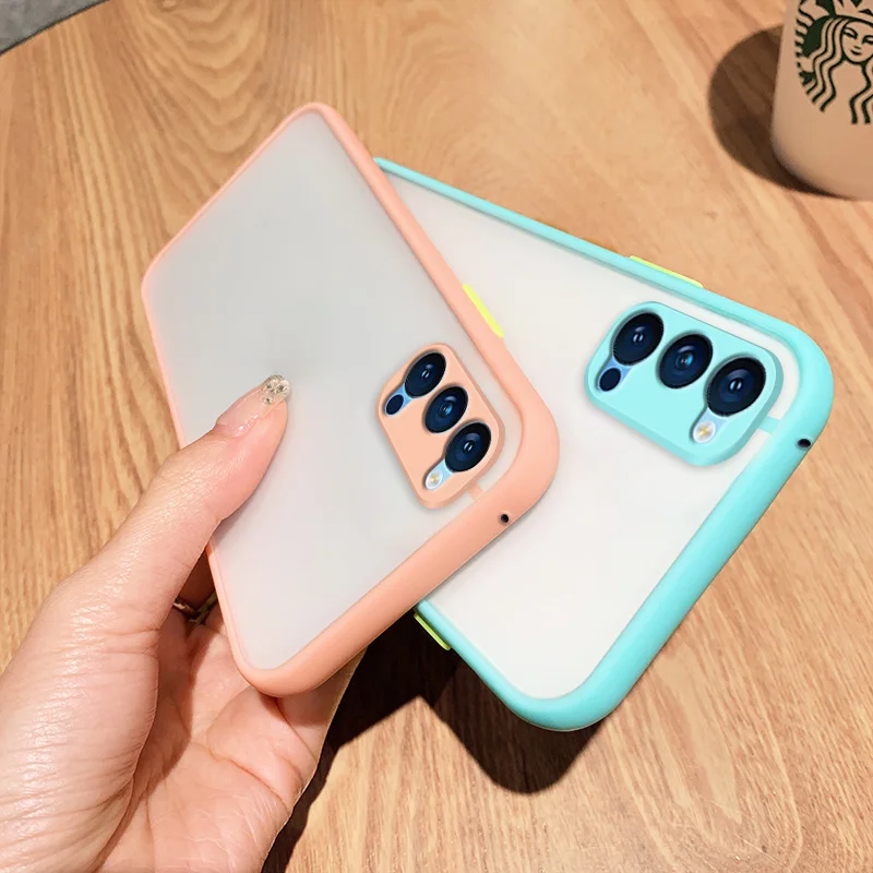 matte hard pc phone case for oppo find x3 pro x2 lite neo reno 4 5 pro plus 4z a53 a53s cover case for realme 7 q2 x7 pro gt 5g free global shipping