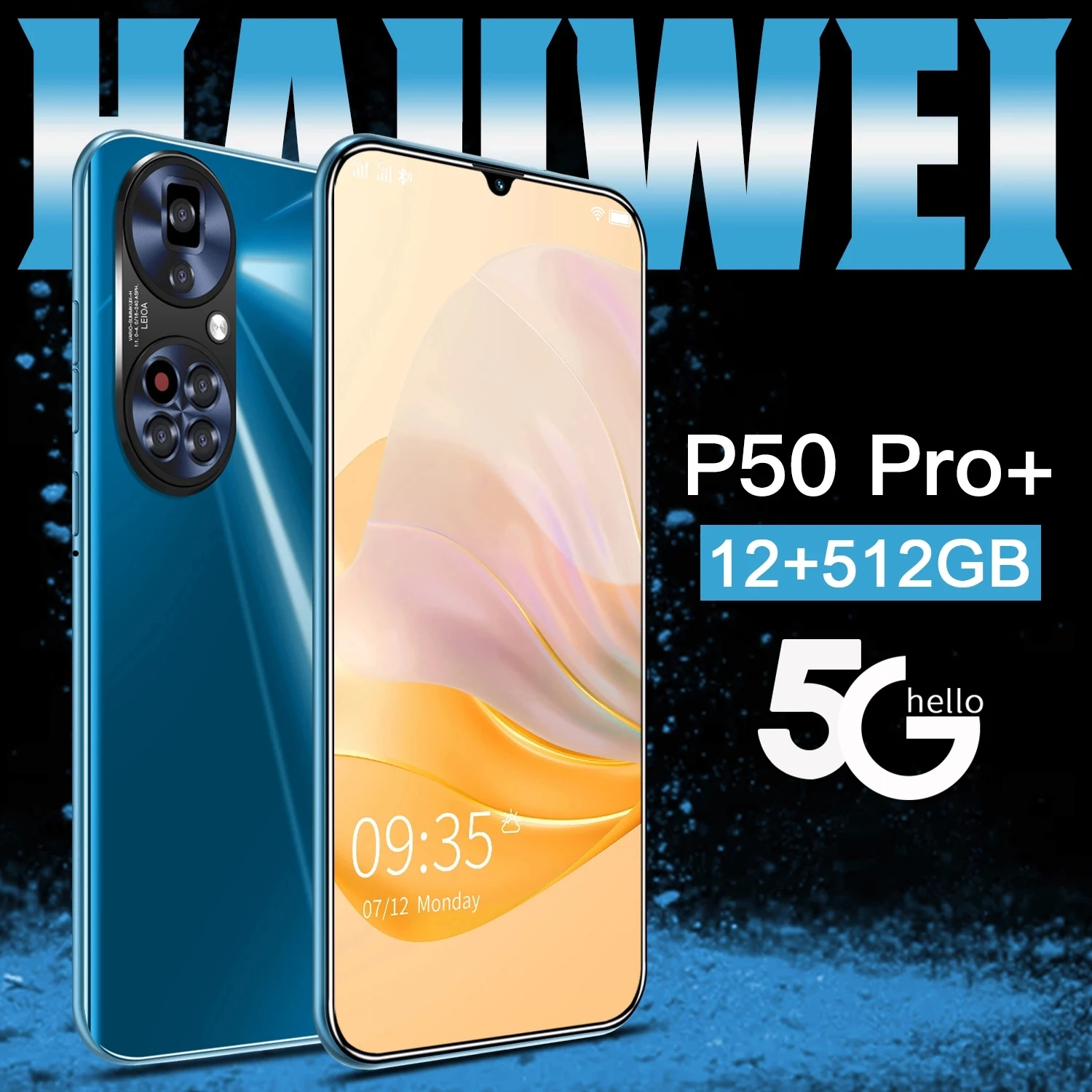 

2021 New Global Version P50 Pro+ 7.1Inch Smartphone Deca Core 6800mAh 16+512GB Dual SIM Full Screen 4G 5G Android Mobile Phone