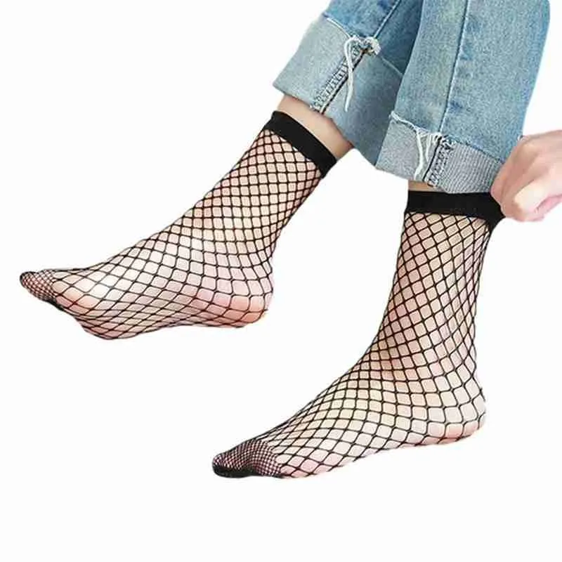 

White Hollow Sock Women Ruffle Fishnet Ankle High Socks 1pair Lace Black Fish Net Socks Socks Short Short Fishnet Mesh T2F5