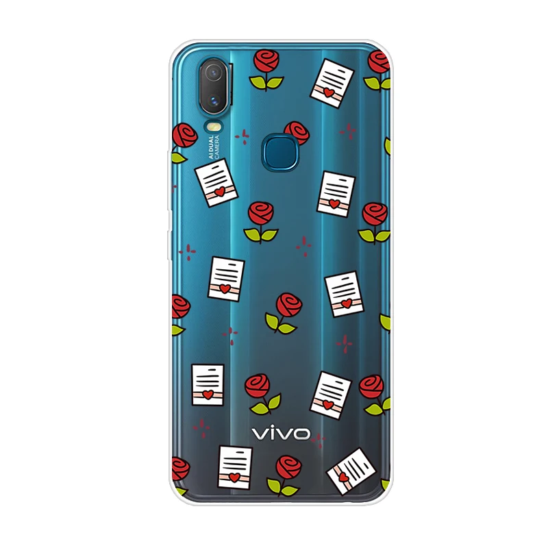 27 ДЛЯ Vivo Y11 чехол 6,35 ''тонкий мягкий силиконовый чехол s для Vivo Y11 Прозрачный чехол для VivoY11 Y 11 - Цвет: 27