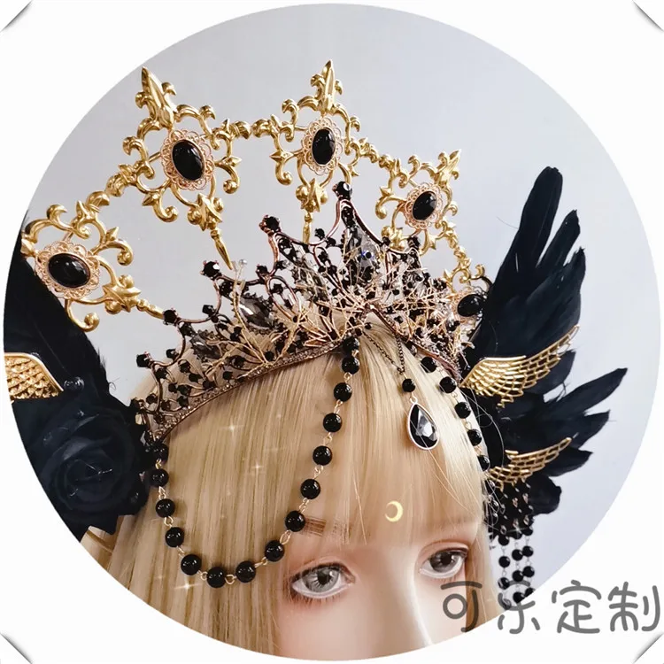 2021New Горячая Богоматери в стиле &quotЛолита&quot Halo Корона головной убор украшения