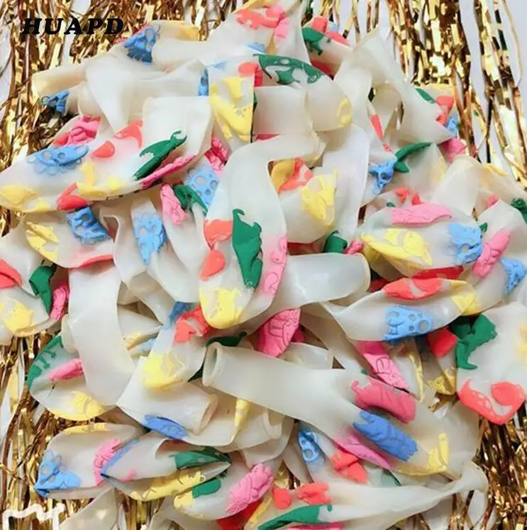 100/200 шт 12 дюймов куртка с принтом &quotдинозавр&quot животных латексный шар baby shower