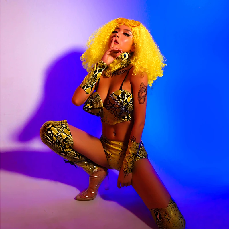 Сексуальный костюм бикини для женщин костюмы Gogo новые ночного клуба бара Dj в