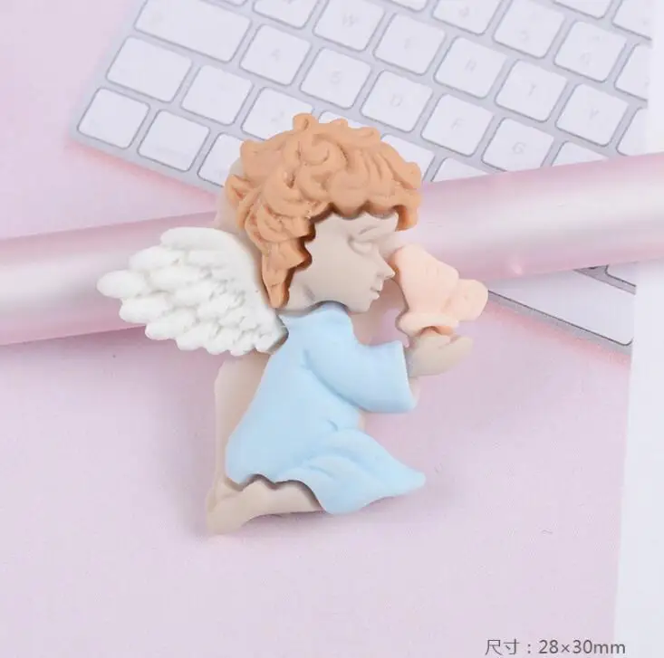 10 цветов милый мультяшный каучук ангел единорог медведь луна плоский кабошон