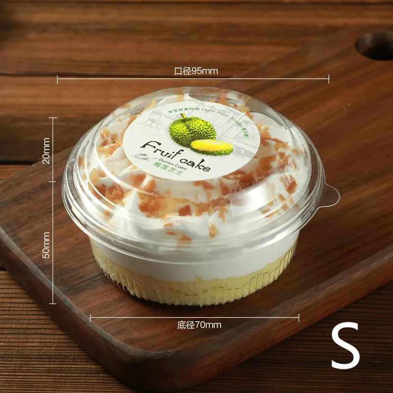 50 шт. Высокое качество ПЭТ пластиковые круглые крем коробки для тортов и пирожных