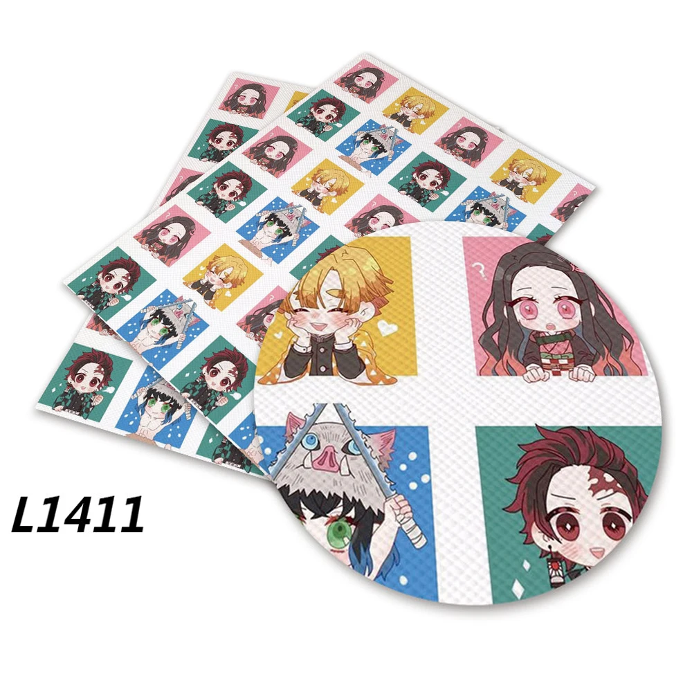 Поделки для рукоделия 33 см x 136 Мультяшные печатные листы из искусственной кожи