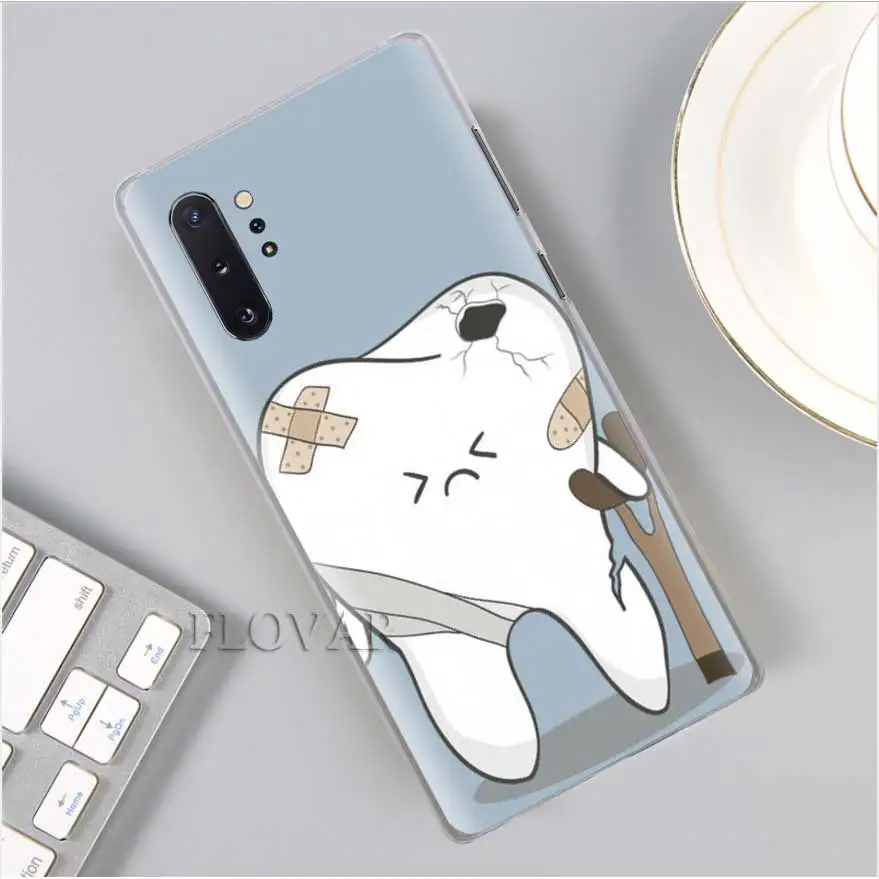 Dentist Teeth Tooth Phone Cases for Samsung Galaxy Note 10 S10 Plus 5G S10e A30 A40 A50 A60 A70 M40 Hard Cover Coque