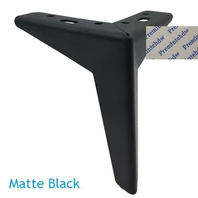 Matte Black 2 шт./лот сталь Наклонный современная мебель ТВ шкаф кофе бар диван ванная комната ноги розовое золото пистолет черный матовый серебристый - Цвет: Matte Black